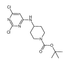 4-(2,6-dichloro-pyrimidin-4-ylamino)-piperidine-1-carboxylic acid tert-butyl ester Structure