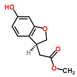 (S)-Methyl 2-(6-hydroxy-2,3-dihydrobenzofuran-3-yl)acetate structure
