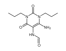 N-(6-amino-2,4-dioxo-1,3-dipropyl-1,2,3,4-tetrahydro-pyrimidin-5-yl)-formamide Structure