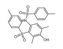 N-[4-hydroxy-3,5-dimethyl-2-(4-methylphenylsulfonyl)phenyl]-4-methylbenzenesulfonamide结构式