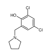 2,4-dichloro-6-pyrrolidinomethyl-phenol Structure