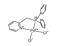 PdCl2(2-((diphenylphosphino)methyl)pyridine-κ2-P,N)] Structure