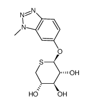 1-methyl-1H-1,2,3-benzotriazol-6-yl 5-thio-β-D-xylopyranoside结构式