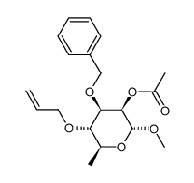 methyl 2-O-acetyl-4-O-allyl-3-O-benzyl-α-L-rhamnopyranoside Structure