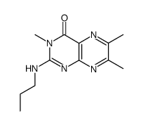 3,6,7-trimethyl-2-propylamino-3H-pteridin-4-one结构式