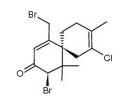 (4R,6R)-4-bromo-1-(bromomethyl)-8-chloro-5,5,9-trimethylspiro[5.5]undeca-1,8-dien-3-one结构式