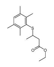 ethyl 3-(2,3,5,6-tetramethylphenyl)sulfanylbutanoate结构式