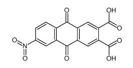 6-nitro-9,10-dioxo-9,10-dihydroanthracene-2,3-dicarboxylic acid结构式