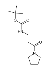 tert-butyl (3-oxo-3-(pyrrolidin-1-yl)propyl)carbamate结构式