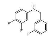 3,4-Difluoro-N-(3-fluorobenzyl)aniline结构式