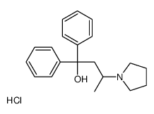 1,1-diphenyl-3-pyrrolidin-1-ylbutan-1-ol,hydrochloride Structure