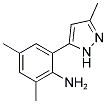 2,4-DIMETHYL-6-(5-METHYL-2H-PYRAZOL-3-YL)-PHENYLAMINE结构式