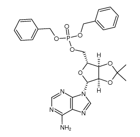 O2',O3'-isopropylidene-[5']adenylic acid dibenzyl ester结构式