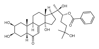 20-hydroxyecdysone-22-O-benzoate结构式