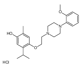 4-[2-[4-(2-methoxyphenyl)piperazin-1-yl]ethoxy]-2-methyl-5-propan-2-ylphenol,hydrochloride结构式