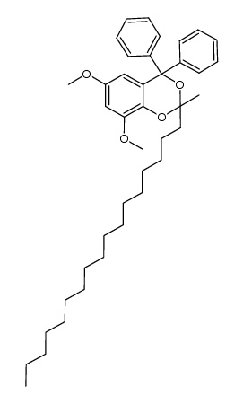 2-heptadecyl-6,8-dimethoxy-2-methyl-4,4-diphenyl-4H-benzo[d][1,3]dioxine结构式