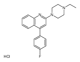 2-(4-Ethyl-piperazin-1-yl)-4-(4-fluoro-phenyl)-quinoline; hydrochloride结构式