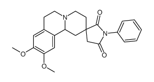 1,3,4,6,7,11b-hexahydro-9,10-dimethoxy-2H-benzo(a)quinolizine-2-spiro-3'-(1'-phenyl)succinimide structure