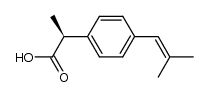 (S)-2-[4'-(2''-methyl-1''-propenyl)phenyl]propanoic acid结构式