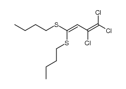 1,1,2-Trichlor-4,4-bis(butylthio)-1,3-butadien结构式