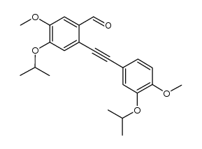 4-isopropoxy-2-[2-(3-isopropoxy-4-methoxyphenyl)ethynyl]-5-methoxybenzaldehyde结构式