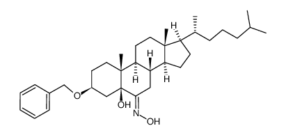 3β-benzyloxy-5-hydroxy-5β-cholestan-6-one (E)-oxime Structure