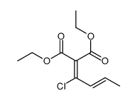 diethyl 2-(1-chlorobut-2-enylidene)propanedioate结构式