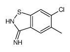 6-chloro-5-methyl-1,2-benzothiazol-3-amine结构式