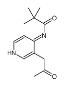 2,2-dimethyl-N-[3-(2-oxopropyl)pyridin-4-yl]propanamide结构式