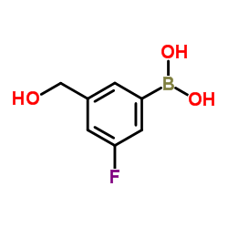 3-氟-5-(羟甲基)苯硼酸结构式