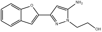 2-[5-amino-3-(1-benzofuran-2-yl)-1H-pyrazol-1-yl]ethan-1-ol Structure