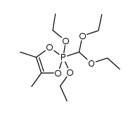 2-(diethoxymethyl)-2,2-diethoxy-4,5-dimethyl-1,3,2λ5-dioxaphospholene结构式