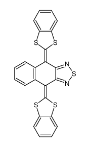 4,9-Bis-benzo[1,3]dithiol-2-ylidene-4,9-dihydro-2-thia-1,3-diaza-cyclopenta[b]naphthalene结构式