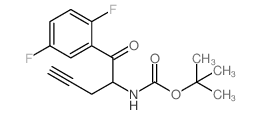 [1-(2,5-二氟苯基)-1-氧代-4-戊炔-2-基]氨基甲酸叔丁酯结构式