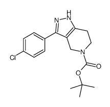 3-(4-氯苯基)-6,7-二氢-1H-吡唑并[4,3-c]吡啶-5(4h)-羧酸叔丁酯结构式
