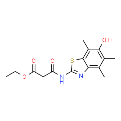 Propanoic acid,3-[(6-hydroxy-4,5,7-trimethyl-2-benzothiazolyl)amino]-3-oxo-,ethyl ester结构式