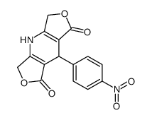 8-(4-nitrophenyl)-3,4,5,8-tetrahydrodifuro[3,4-b:3',4'-f]pyridine-1,7-dione Structure