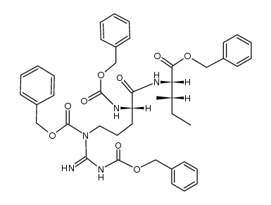 N-(Nα,Nδ,Nω-tris-benzyloxycarbonyl-L-arginyl)-L-isoleucine benzyl ester Structure