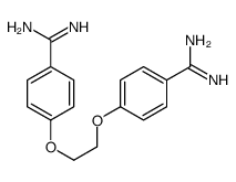 4-[2-(4-carbamimidoylphenoxy)ethoxy]benzenecarboximidamide结构式