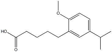 Benzenepentanoic acid, 2-Methoxy-5-(1-Methylethyl) structure