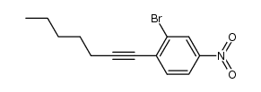 1-(2-bromo-4-nitrophenyl)heptyne结构式