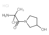 2-Amino-1-(3-hydroxy-1-pyrrolidinyl)-2-methyl-1-propanone hydrochloride结构式