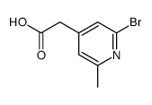 2-(2-bromo-6-methylpyridin-4-yl)acetic acid Structure