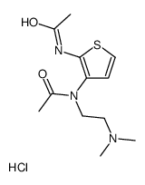 N-[3-[acetyl-[2-(dimethylamino)ethyl]amino]thiophen-2-yl]acetamide,hydrochloride Structure