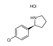 (S)-2-(4-氯苯基)吡咯烷盐酸盐结构式