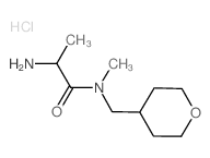 2-Amino-N-methyl-N-(tetrahydro-2H-pyran-4-ylmethyl)propanamide hydrochloride结构式