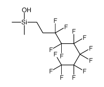 hydroxy-dimethyl-(3,3,4,4,5,5,6,6,7,7,8,8,8-tridecafluorooctyl)silane Structure