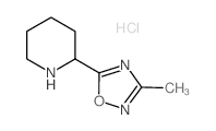 2-(3-Methyl-[1,2,4]oxadiazol-5-yl)-piperidine hydrochloride Structure