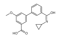 3-[3-(cyclopropylcarbamoyl)phenyl]-5-methoxybenzoic acid Structure