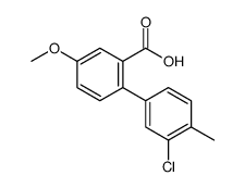 2-(3-chloro-4-methylphenyl)-5-methoxybenzoic acid Structure